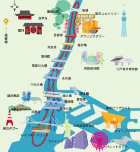 東京スカイツリー東京湾コースマップ