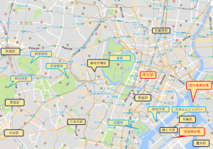 東京駅周辺屋形船マップ