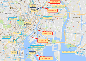 東京屋形船乗船場所地図
